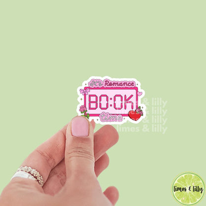 It's Romance Book Time Clock Vinyl Sticker | Kindle Stickers | Bookish Stickers | Trendy Stickers