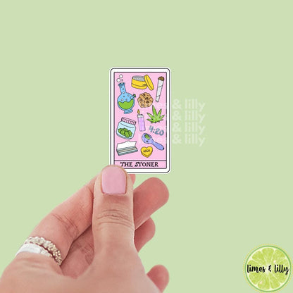 The Stoner Tarot Card Vinyl Sticker | Kindle stickers | marijuana | 420 | weed smoker | cannibis