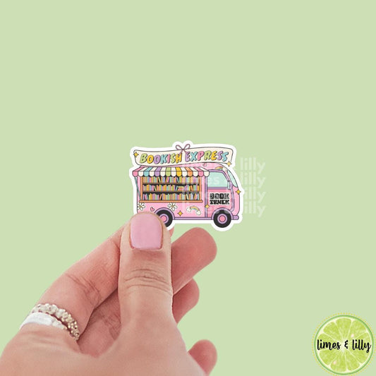 Bookish Express Book Truck Vinyl Sticker | Kindle Sticker | Bookish Stickers | Bookish Sticker | Trendy Stickers