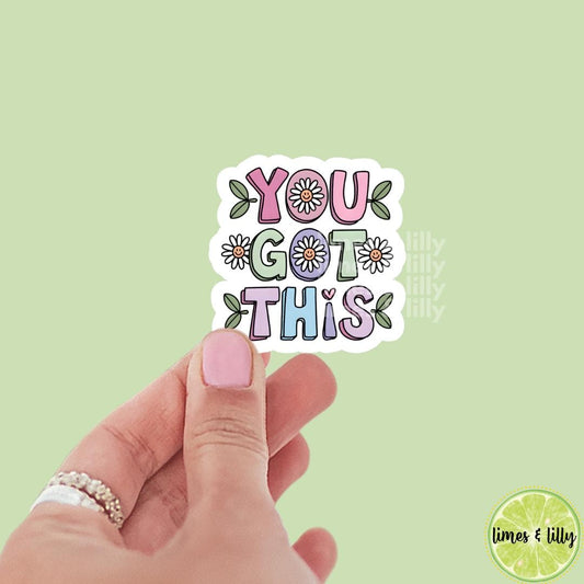You Got This Vinyl Sticker, mental health sticker, water bottle sticker, kindle stickers, positivity stickers