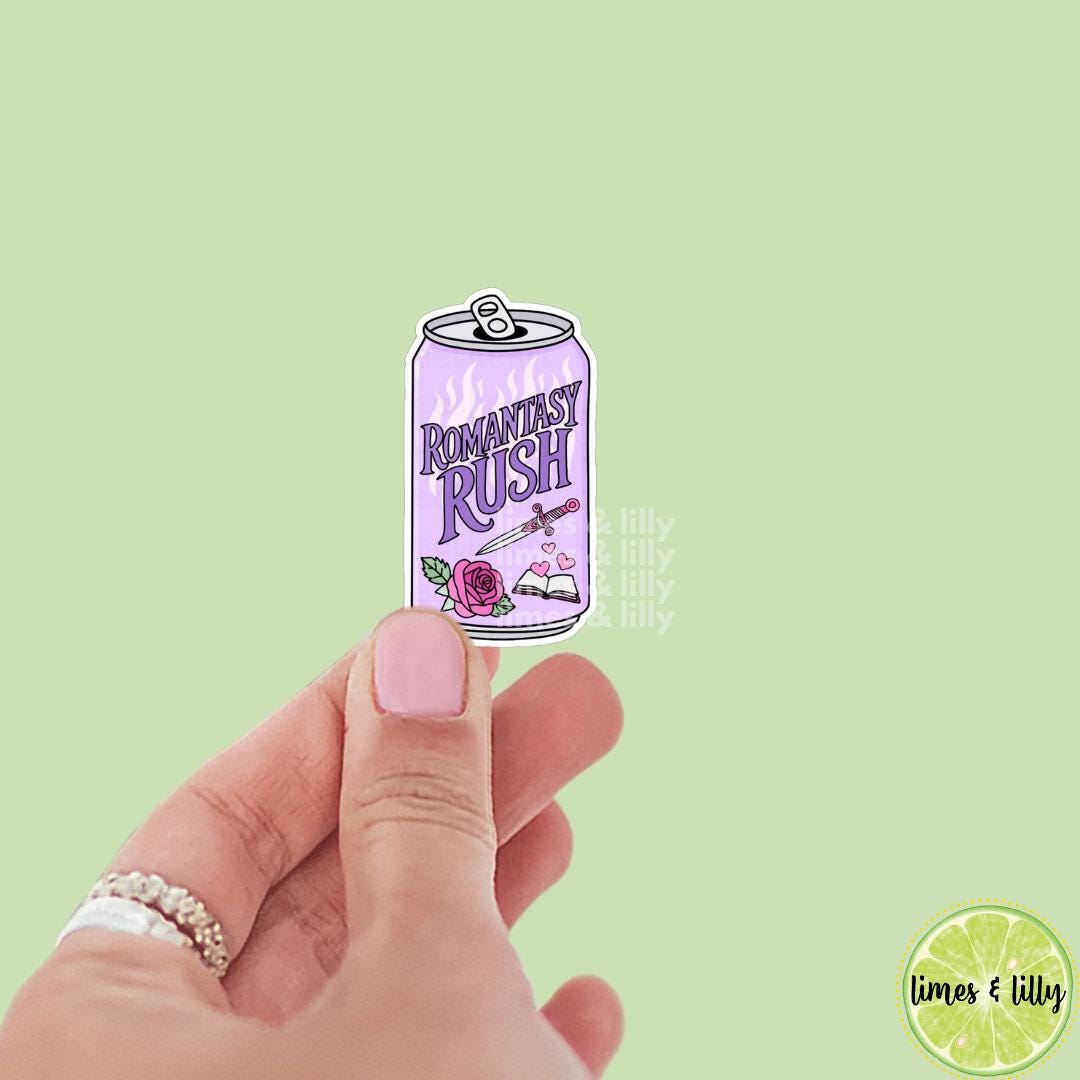 Romantasy Rush Soda Can Vinyl Sticker | Bat Boys | Romantasy | Kindle Stickers | Bookish Stickers | Bookish Gift