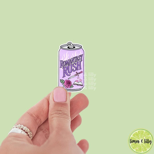 Romantasy Rush Soda Can Vinyl Sticker | Bat Boys | Romantasy | Kindle Stickers | Bookish Stickers | Bookish Gift