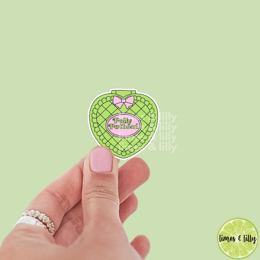 Polly Pothead Vinyl Sticker | bookish stickers | Kindle stickers | marijuana | 420 | laptop | weed smoker | cannibis