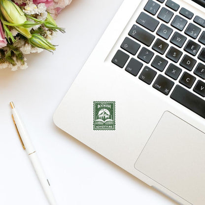 Time for a Bookish Adventure Stamp Vinyl Sticker | Kindle Stickers | Book Club | Bookish Stickers |