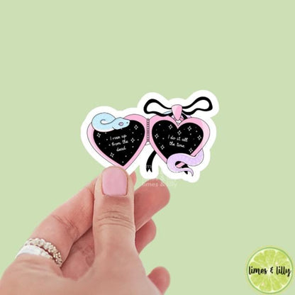 TS Rep Snake Heart Locket Vinyl Sticker | TS Stickers | Kindle Stickers | Girly Stickers | Trendy Stickers