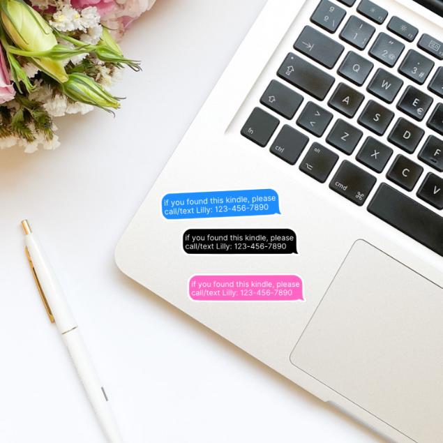 Custom Phone Text Message Vinyl Sticker | Personalized Sticker | If You Found This Kindle Sticker | Kindle Stickers | Bookish Stickers |