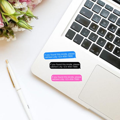 Custom Phone Text Message Vinyl Sticker | Personalized Sticker | If You Found This Kindle Sticker | Kindle Stickers | Bookish Stickers |