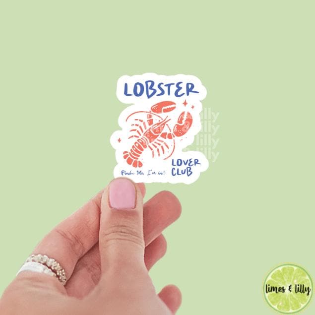 Summer Lobster Lover Club Vinyl Sticker | Kindle Stickers | Bookish Stickers | Trendy Stickers