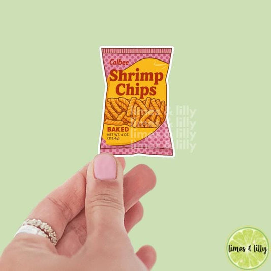 Asian Snacks Shrimp Chips Vinyl Sticker | Kindle Stickers | Bookish Stickers | Trendy Stickers