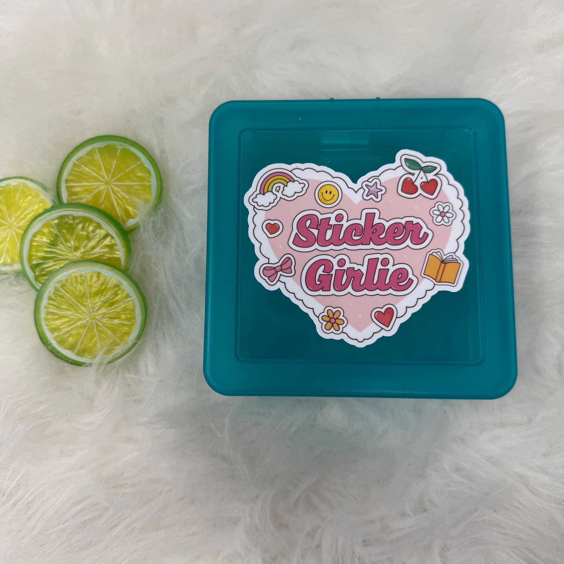 Sticker Box | Kindle Stickers Holder | Sticker Storage Box | Teal Box | Gift for Book Lover | Organizer for Stickers