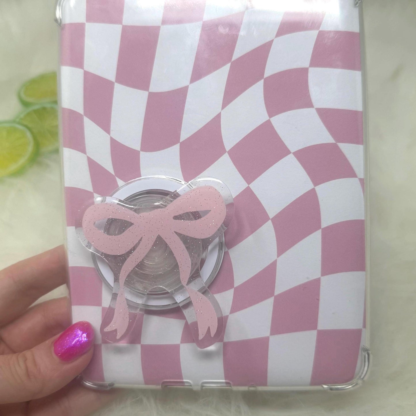 Pink Bow Magnetic Kindle Grip | Kindle Case Grip | Kindle Accessories | Phone Grip | Coquette Bow | MagSafe Kindle Grip | MagSafe Phone Grip