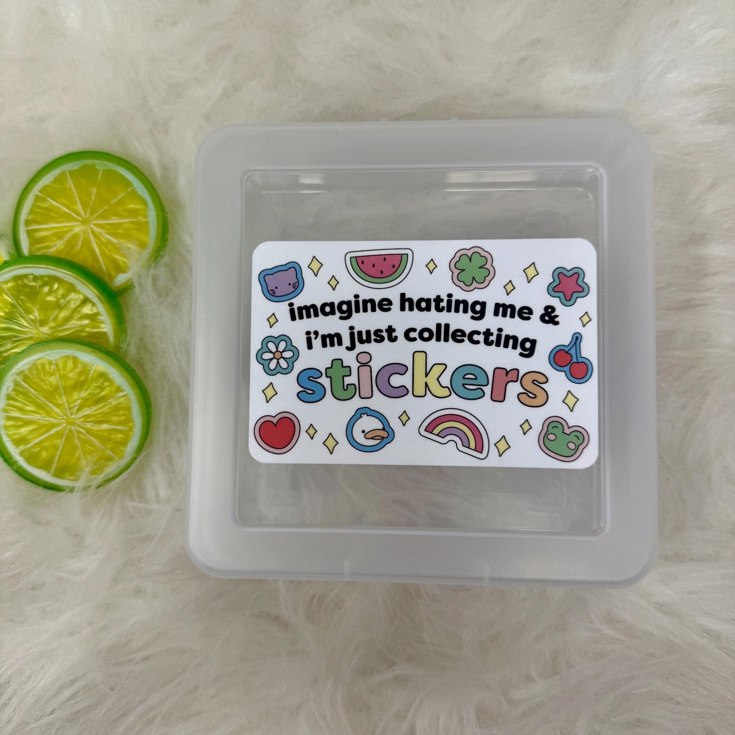Sticker Box | Kindle Stickers Holder | Sticker Storage Box | Clear Box | Gift for Book Lover | Organizer for Stickers