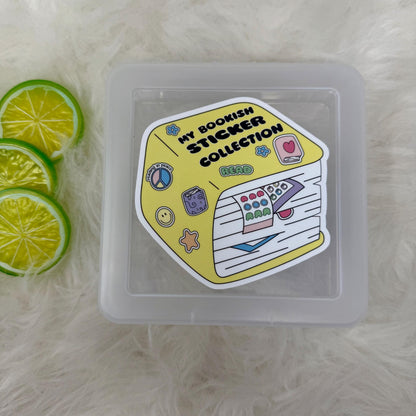 Sticker Box | Kindle Stickers Holder | Sticker Storage Box | Clear Box | Gift for Book Lover | Organizer for Stickers