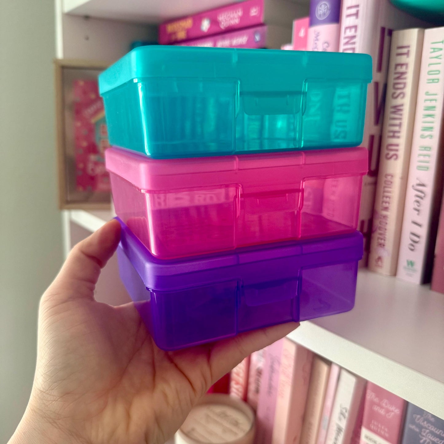 Sticker Girlie Heart Storage Box | Kindle Stickers Holder | Sticker Storage Box | Sticker Box | Gift for Book Lover | Organizer for Stickers