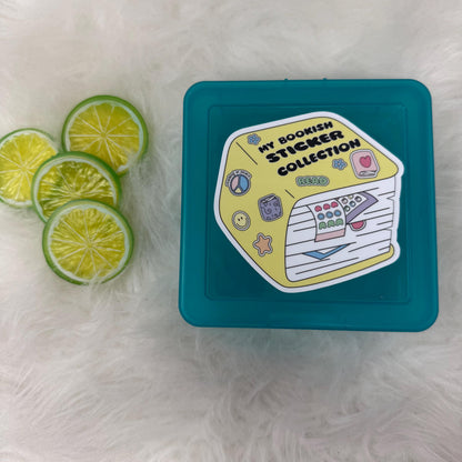 Sticker Box | Kindle Stickers Holder | Sticker Storage Box | Teal Box | Gift for Book Lover | Organizer for Stickers