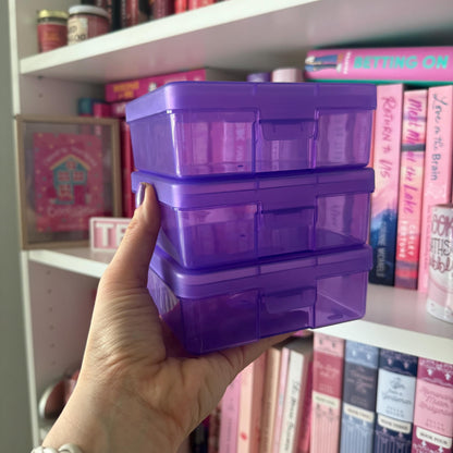 Sticker Box | Kindle Stickers Holder | Sticker Storage Box | Purple Box | Gift for Book Lover | Organizer for Stickers