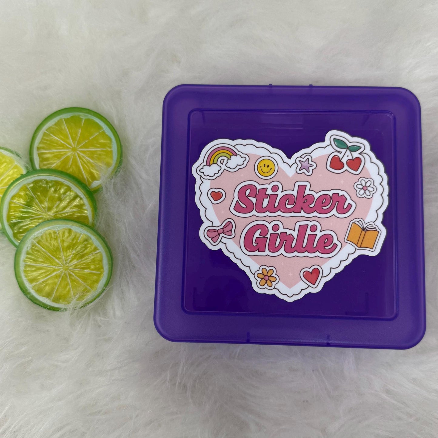 Sticker Box | Kindle Stickers Holder | Sticker Storage Box | Purple Box | Gift for Book Lover | Organizer for Stickers