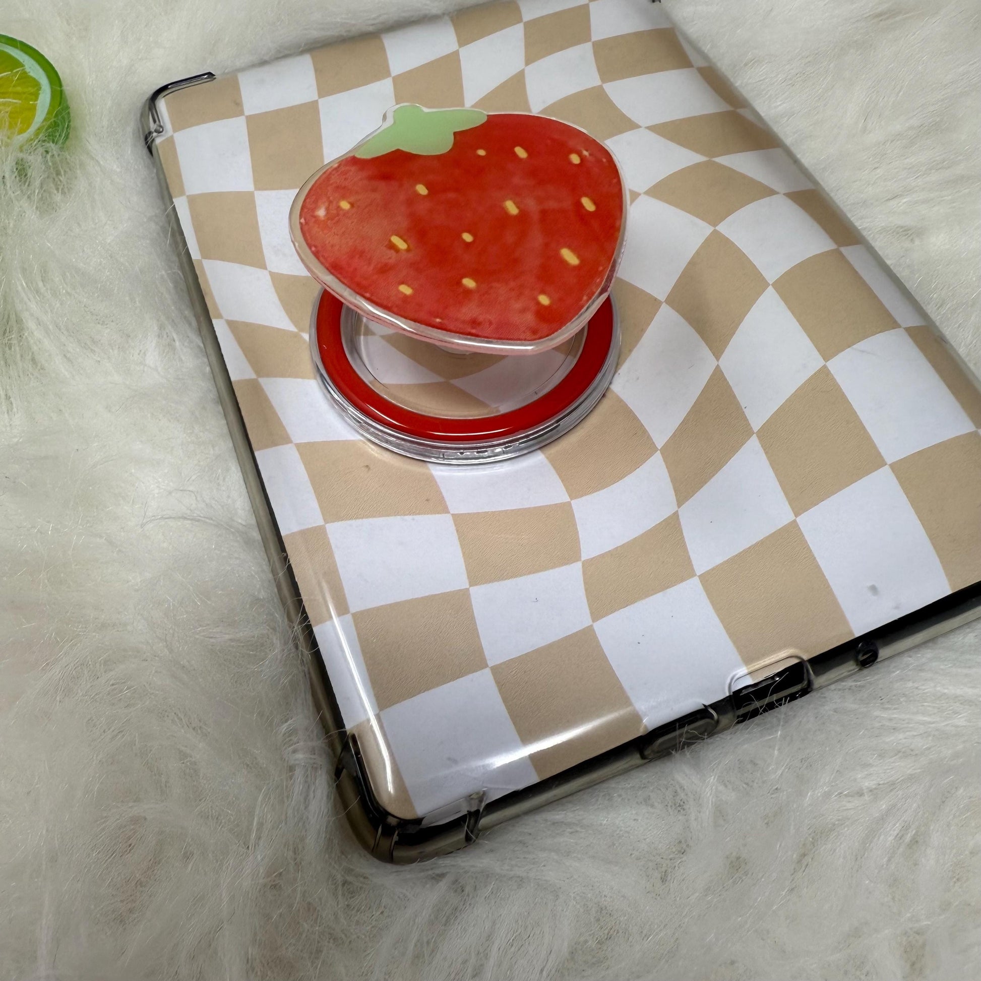 Strawberry Magnetic Kindle Grip | Kindle Case Grip | Kindle Accessories | Phone Grip | MagSafe Kindle Grip | MagSafe | ereader Grip