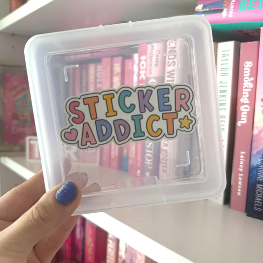 Sticker Addict Storage Box | Kindle Stickers Holder | Sticker Storage Box | Sticker Box | Gift for Book Lover | Organizer for Stickers