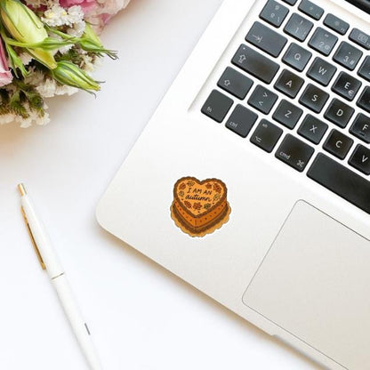 I am an Autumn Coquette Heart Cake Vinyl Sticker | Water Bottle Sticker | Bookish Stickers | Kindle Stickers | Fall Stickers | Cozy Fall