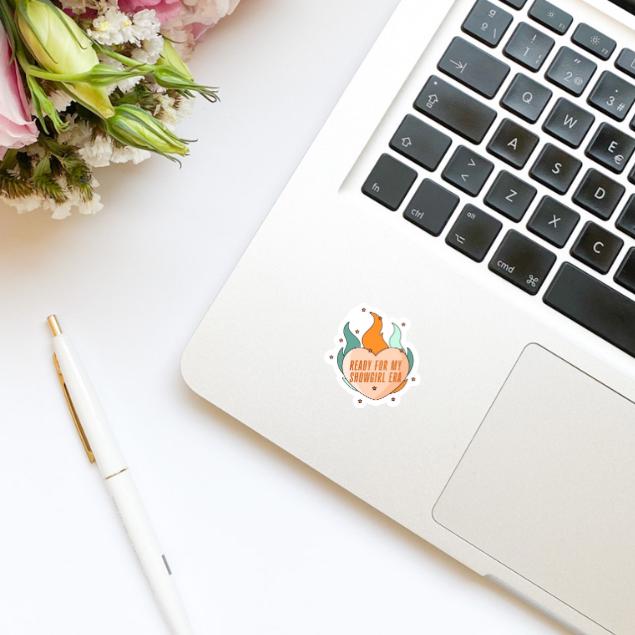 Ready for My Showgirl Era Flaming Heart Vinyl Sticker | Cute Stickers | Kindle Stickers | Girly Stickers | Trendy Stickers