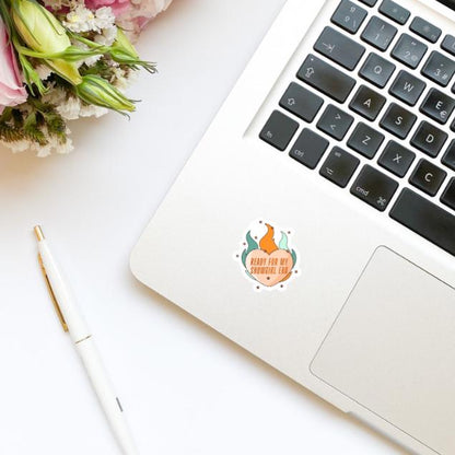 Ready for My Showgirl Era Flaming Heart Vinyl Sticker | Cute Stickers | Kindle Stickers | Girly Stickers | Trendy Stickers