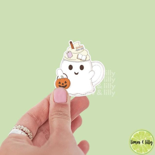 Bookish Boo Latte Halloween Pumpkin Spice Latte Vinyl Sticker | Girly Sticker | Kindle Stickers | Bookish Stickers | Water Bottle Stickers