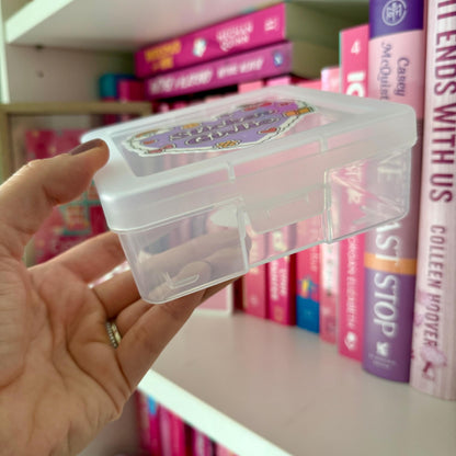 Sticker Girlie Heart Storage Box | Kindle Stickers Holder | Sticker Storage Box | Sticker Box | Gift for Book Lover | Organizer for Stickers