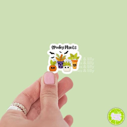 Spooky Plants Cute Vinyl Sticker | Water Bottle Sticker | Trendy Stickers | Kindle Stickers | Halloween Stickers | Plant Mom | Fall