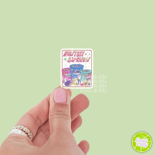 Huntrix Ramyeon Ramen Vinyl Sticker | Demon Hunters Sticker | Kawaii Anime Inspired Sticker | Kindle Sticker