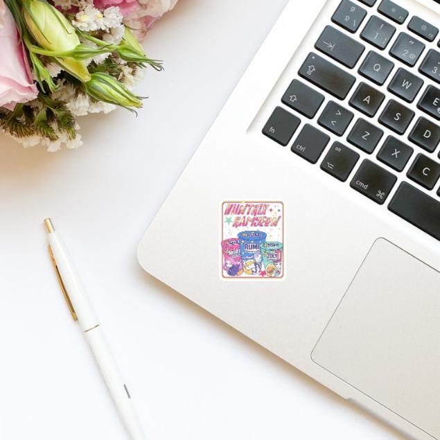 Huntrix Ramyeon Ramen Vinyl Sticker | Demon Hunters Sticker | Kawaii Anime Inspired Sticker | Kindle Sticker