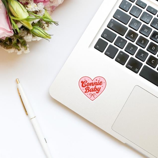 Connie Baby Retro Heart Vinyl Sticker | TSITP Vinyl Sticker | Conrad | Kindle Stickers | Cute Stickers | Bookish Stickers | Trendy Stickers