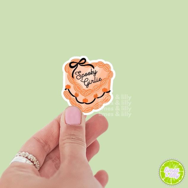 Spooky Girlie Coquette Heart Cake Vinyl Sticker | Water Bottle Sticker | Bookish Stickers | Kindle Stickers | Halloween Stickers | Cozy Fall
