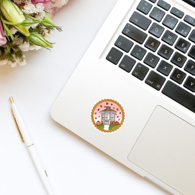 Stars Hollow Gazebo Picture Frame Vinyl Sticker | Gilmore Girls Vinyl Sticker | TV Show Inspired | Kindle Stickers | Bookish Stickers