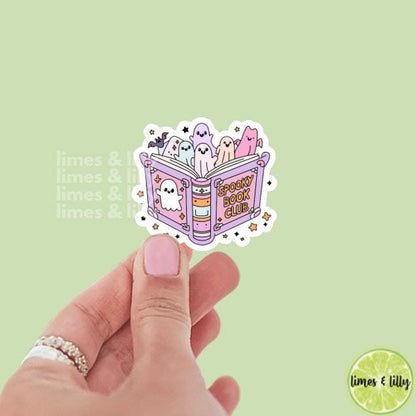 Spooky Book Club Halloween Fall Vinyl Sticker | Girly Sticker | Kindle Stickers | Bookish Stickers | Water Bottle Stickers | Ghost Stickers
