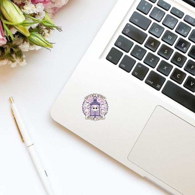 Spooky Spirit Book Club Halloween Fall Vinyl Sticker | Girly Sticker | Kindle Stickers | Bookish Stickers | Ghost Stickers