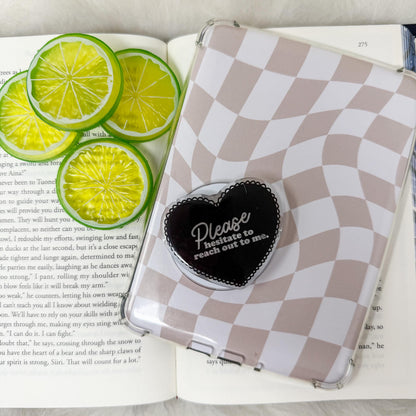 Please Hesitate to Reach Out to Me Heart Magnetic MagSafe Kindle Grip | MagSafe Grip | Kindle Accessories | Phone Grip | E-reader Grip | Pop