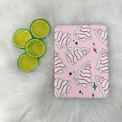 Christmas Cake Snacks Kindle Case with Clear Back | Clear Back with Hand Strap Case | Kindle Paperwhite 11th 12th Gen Colorsoft
