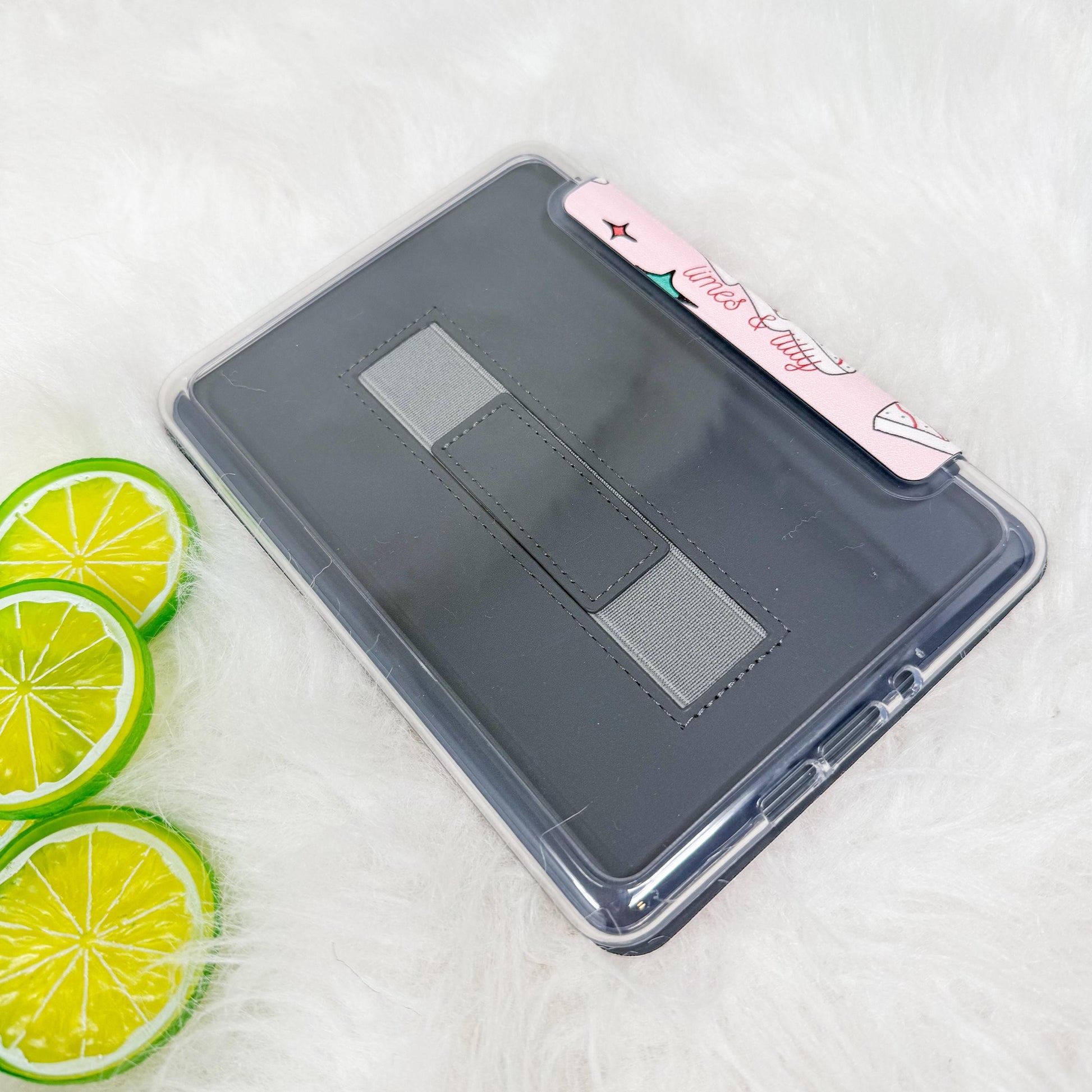 Christmas Cake Snacks Kindle Case with Clear Back | Clear Back with Hand Strap Case | Kindle Paperwhite 11th 12th Gen Colorsoft