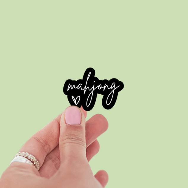 Mahjong Script Vinyl Sticker - Waterproof Decal for Water