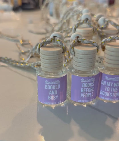 Bookish Car Diffuser | Choose Label & Scent | 8 mL Hanging Reed Air Freshener