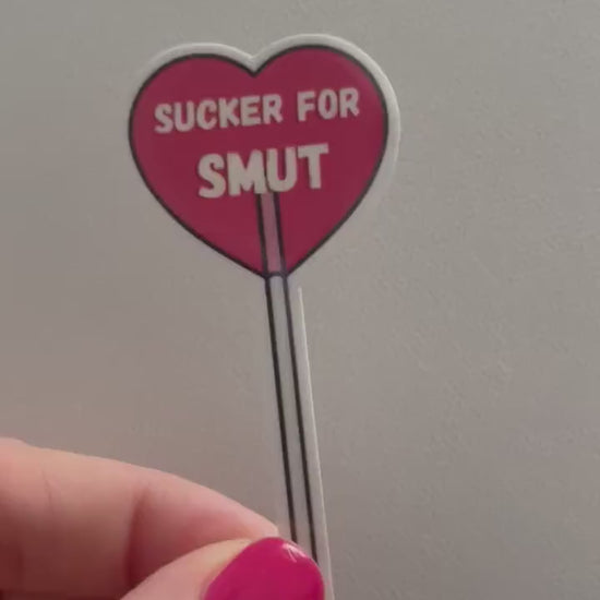 Sucker for SMUT lollipop spicy bookish stickers, dark romance, book stickers, kindle, laptop, romance reader, smut stickers, water resistant