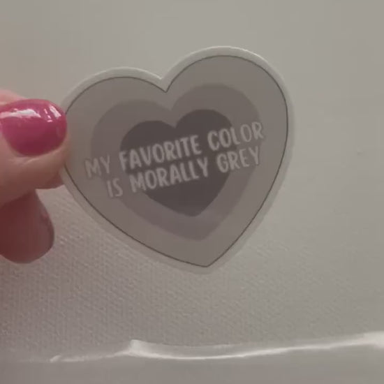 Morally grey heart sticker, bookish stickers, dark romance, book stickers, kindle, laptop, romance reader, smut stickers, bottle