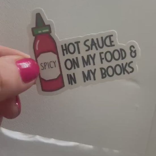 Spicy Hot Sauce Food Books, bookish stickers, dark romance, book stickers, kindle, laptop, romance reader, smut stickers, smutty