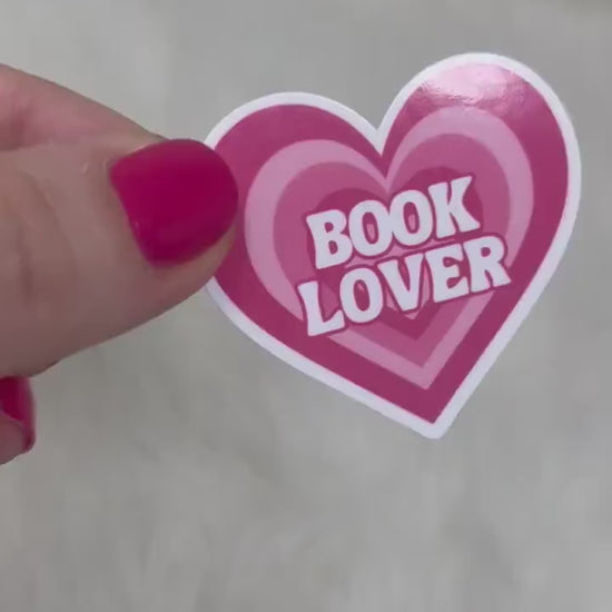 Book Lover heart bookish stickers,  romance era, book stickers, kindle, laptop, romance reader, booktok, smut stickers, smutty