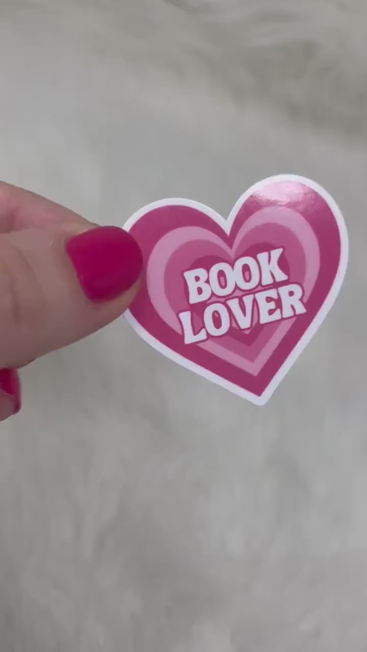 Book Lover heart bookish stickers,  romance era, book stickers, kindle, laptop, romance reader, booktok, smut stickers, smutty