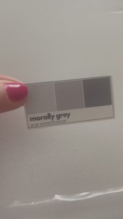 Morally grey paint swatch pantone sticker ,  morally gray, dark romance, book stickers, kindle stickers, laptop, romance reader, smutty