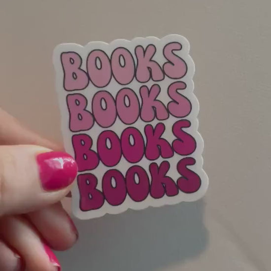 Books books books spicy bookish stickers, dark romance, book stickers, kindle, laptop, romance reader, smut stickers, ombre
