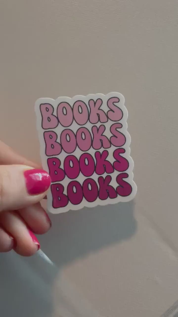 Books books books spicy bookish stickers, dark romance, book stickers, kindle, laptop, romance reader, smut stickers, ombre