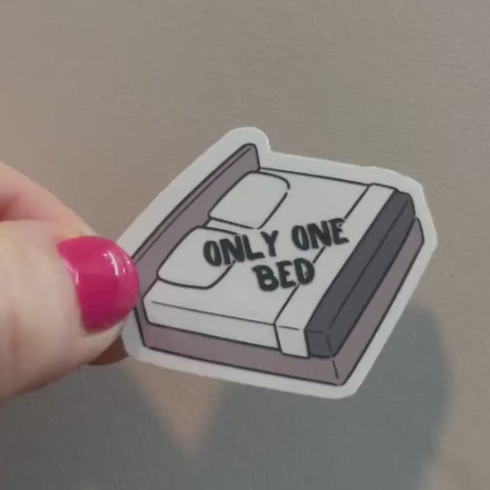 Only one bed romance trope sticker, book stickers, kindle, laptop, romance reader, spicy romance, smut stickers, bookish sticker